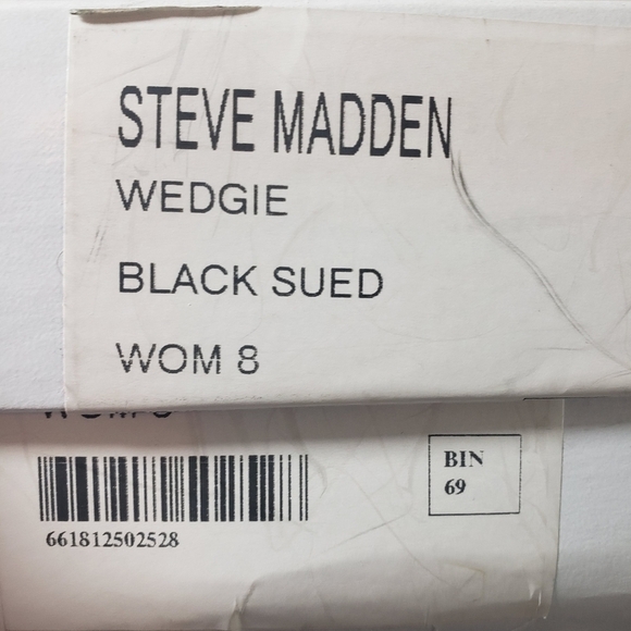 Steve Madden Wedgie Black Suede High Top Zip Pull on Sneakers Sz 8M - Picture 9 of 11